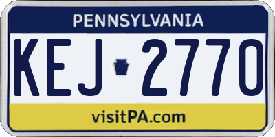 PA license plate KEJ2770