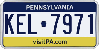 PA license plate KEL7971