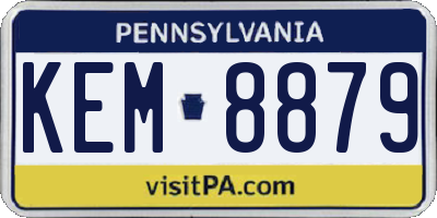 PA license plate KEM8879