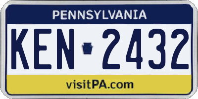 PA license plate KEN2432