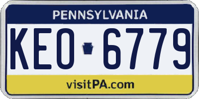 PA license plate KEO6779