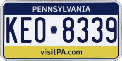 PA license plate KEO8339