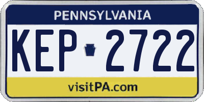PA license plate KEP2722