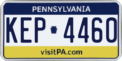 PA license plate KEP4460