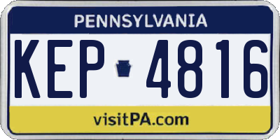 PA license plate KEP4816