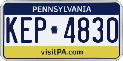 PA license plate KEP4830