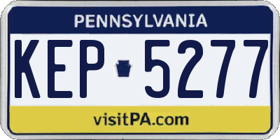 PA license plate KEP5277