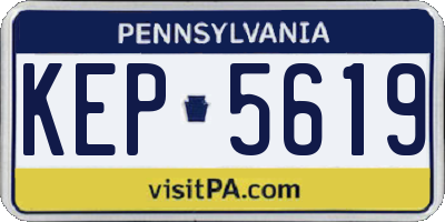 PA license plate KEP5619