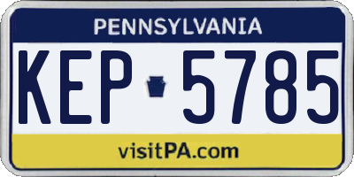 PA license plate KEP5785