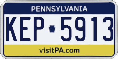 PA license plate KEP5913