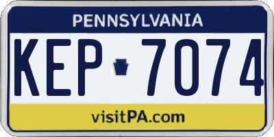 PA license plate KEP7074