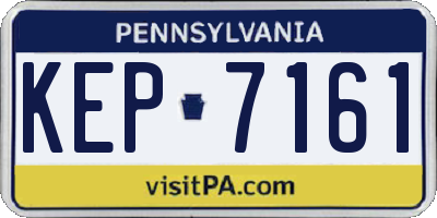 PA license plate KEP7161