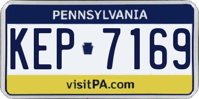 PA license plate KEP7169