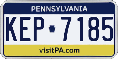 PA license plate KEP7185