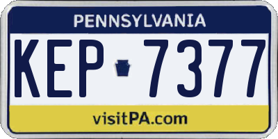 PA license plate KEP7377