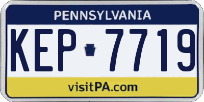 PA license plate KEP7719