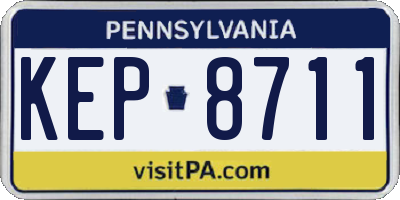 PA license plate KEP8711