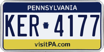 PA license plate KER4177