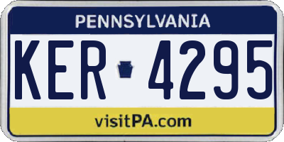 PA license plate KER4295