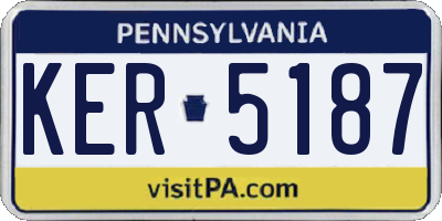 PA license plate KER5187