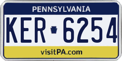 PA license plate KER6254