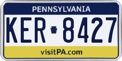 PA license plate KER8427