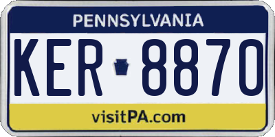 PA license plate KER8870