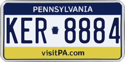 PA license plate KER8884