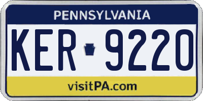 PA license plate KER9220