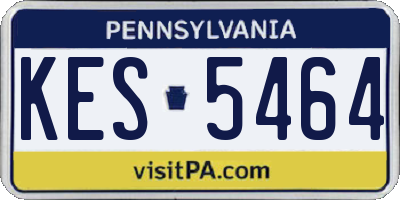 PA license plate KES5464