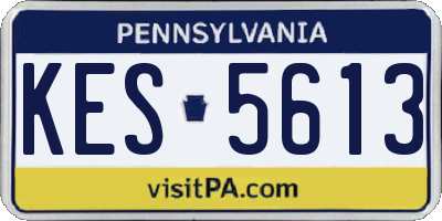 PA license plate KES5613