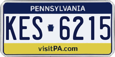 PA license plate KES6215