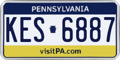 PA license plate KES6887