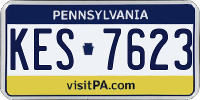 PA license plate KES7623