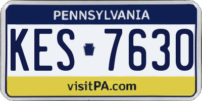 PA license plate KES7630