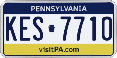 PA license plate KES7710