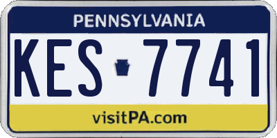 PA license plate KES7741
