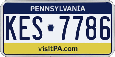 PA license plate KES7786
