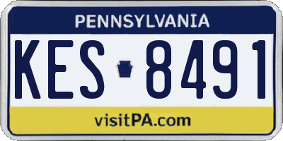 PA license plate KES8491