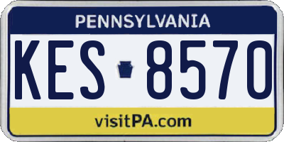 PA license plate KES8570