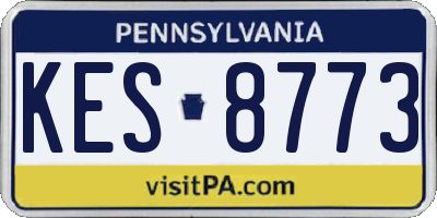PA license plate KES8773