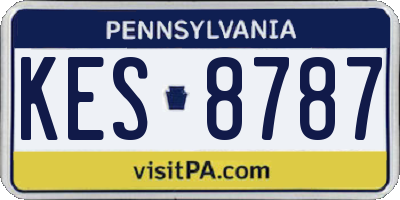 PA license plate KES8787
