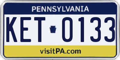 PA license plate KET0133