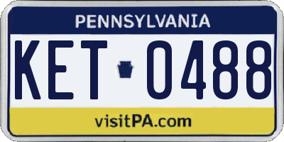 PA license plate KET0488