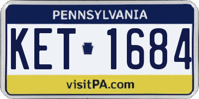 PA license plate KET1684