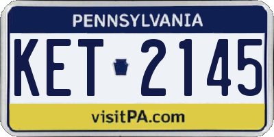 PA license plate KET2145