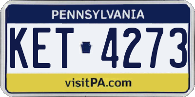 PA license plate KET4273
