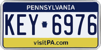 PA license plate KEY6976