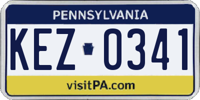 PA license plate KEZ0341