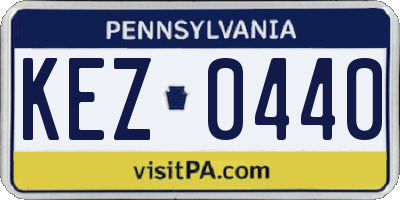 PA license plate KEZ0440